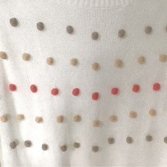 Baevely Women’s Ivory PomPom Sweater - Picture 3 of 5